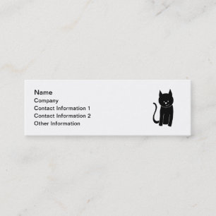 Cute Black Cat Mini Business Card