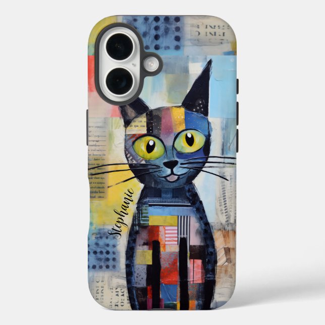 Cute Black Cat Personalised Case-Mate iPhone Case (Back)