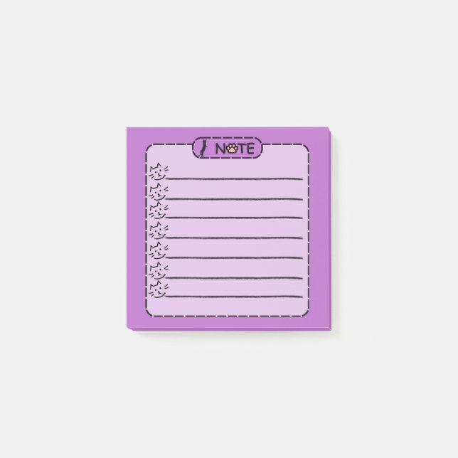 Cute Black Cat Personalised Post-it Notes (Front)