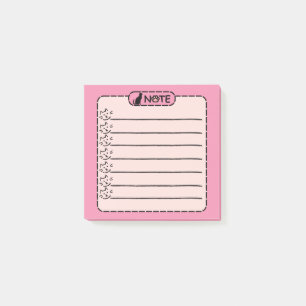 Cute Black Cat Personalised Post-it Notes