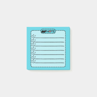 Cute Black Cat Personalised Post-it Notes