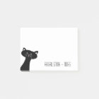 Cute Black Cat Personalised Post-it® Notes 4 x 3
