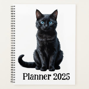 Cute black cat planner