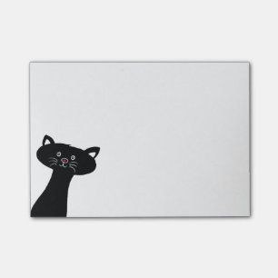 Cute Black Cat Post-it® Notes 4 x 3