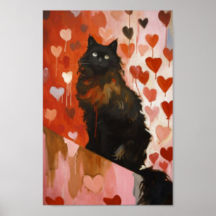 Cute Black Cat Poster