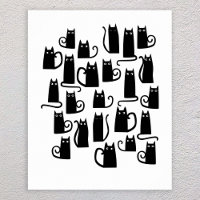 Cute Black Cat Poster