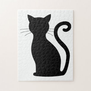 black and white cat jigsaw puzzle