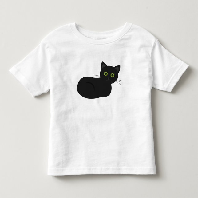 Cute black cat T-Shirt (Front)