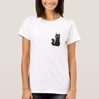  Cute Black Cat T-Shirt