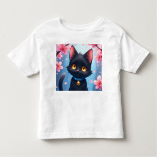 Cute Black Cat Toddler T-Shirt