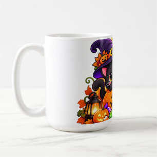 Cute Black Cat Trick or Treat Halloween Spooky Sti Coffee Mug
