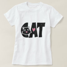 Cute Black Cat Typography Design