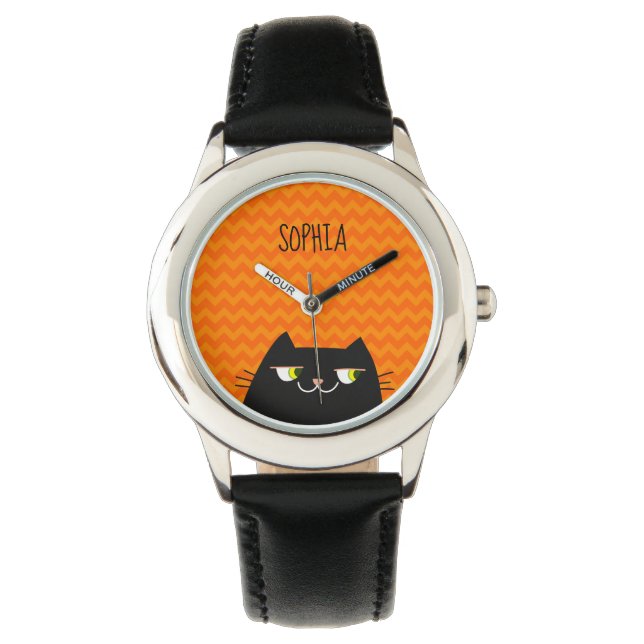 Cute Black Cat Watch (Front)
