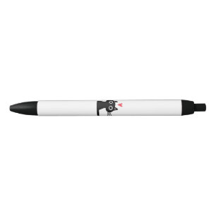 Cute Black Cat with Heart Kitten Valentine Classi Ink Pen
