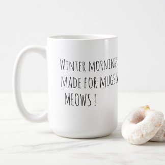 Cute Black Cat with Pink Bow Tie  Coffee Mug