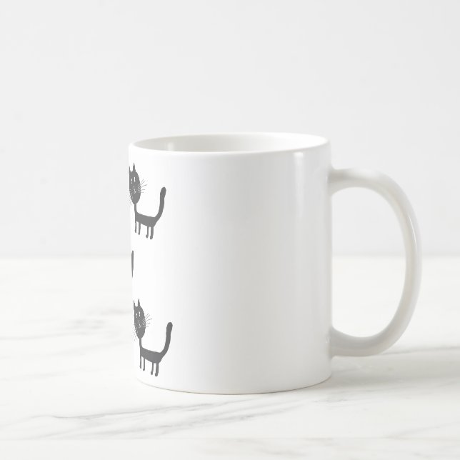 Cute black cats art Mug (Right)