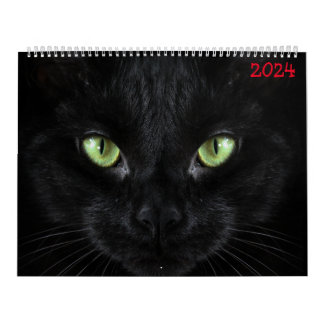 cute black cats  calendar