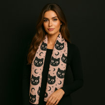 Cute Black Cats & Celestial Halloween