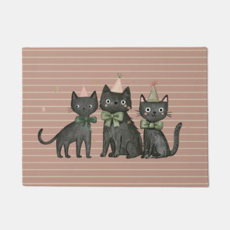 Cute Black Cats Halloween Doormat