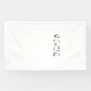 Cute Black Cats in Ghost Costume Women and Men Hal Banner