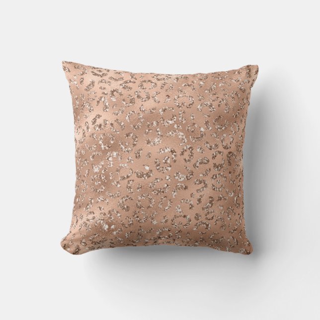 Cute Black Cheetah Leopard Skin Print Pattern Cushion (Front)