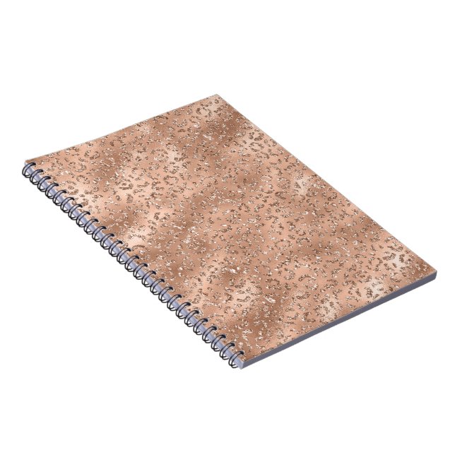 Cute Black Cheetah Leopard Skin Print Pattern Notebook (Right Side)