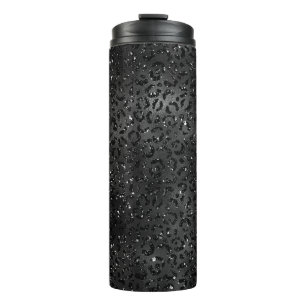 Cute Black Cheetah Leopard Skin Print Pattern Thermal Tumbler
