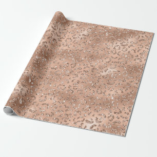 Cute Black Cheetah Leopard Skin Print Pattern Wrapping Paper