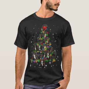 Cute Black Cockapoo dog Christmas Tree gift decor T-Shirt