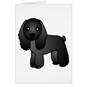 Cute Black Cocker Spaniel Cartoon