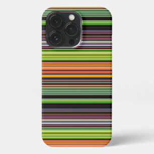 Cute black colorful stripes iPhone 13 pro case