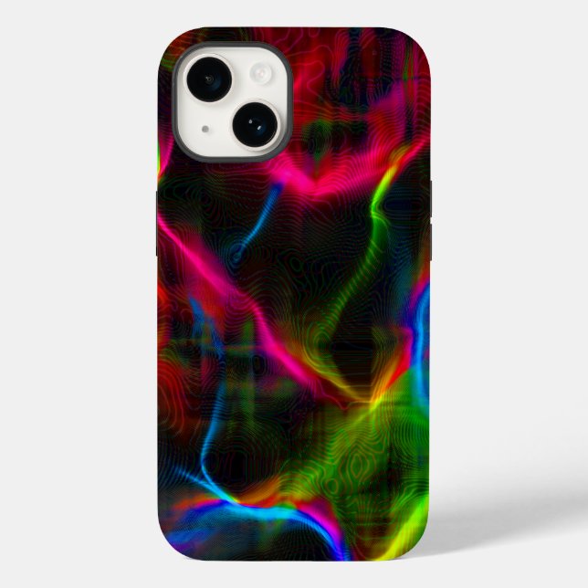 Cute black colourful abstract lines Case-Mate iPhone case (Back)