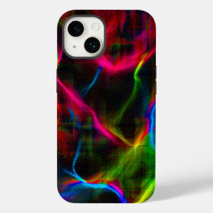Cute black colourful abstract lines throw pillow Case-Mate iPhone 14 case