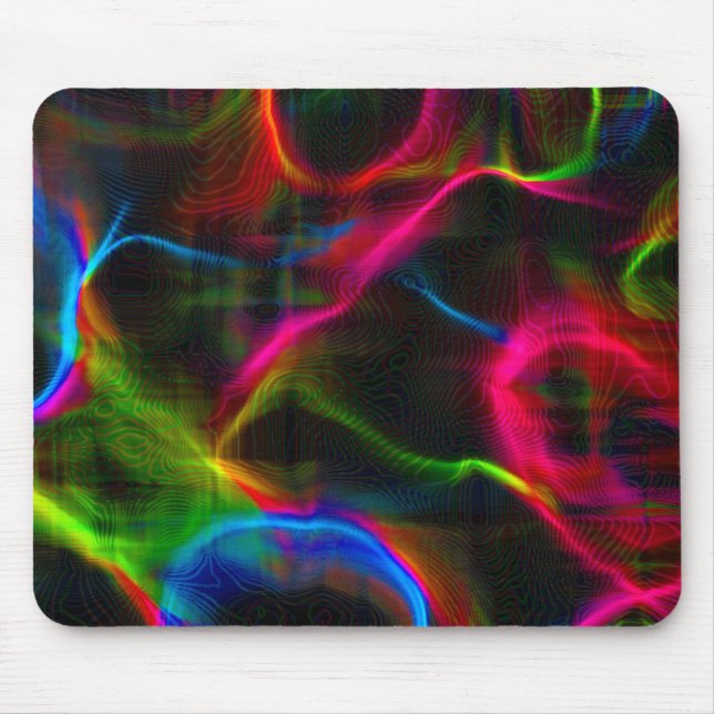 Cute black colourful abstract lines  throw pillow mouse pad (Front)