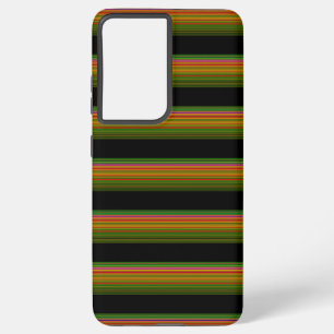 Cute black colourful striped samsung galaxy case