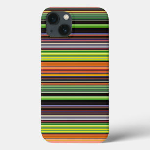 Cute black colourful stripes iPhone 13 case