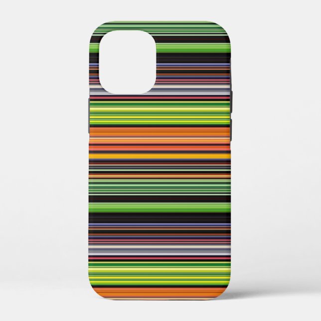 Cute black colourful stripes Case-Mate iPhone case (Back)