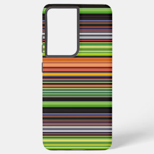 Cute black colourful stripes samsung galaxy case