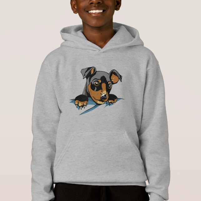 Cute Black Dachshund Puppy Design (Front)