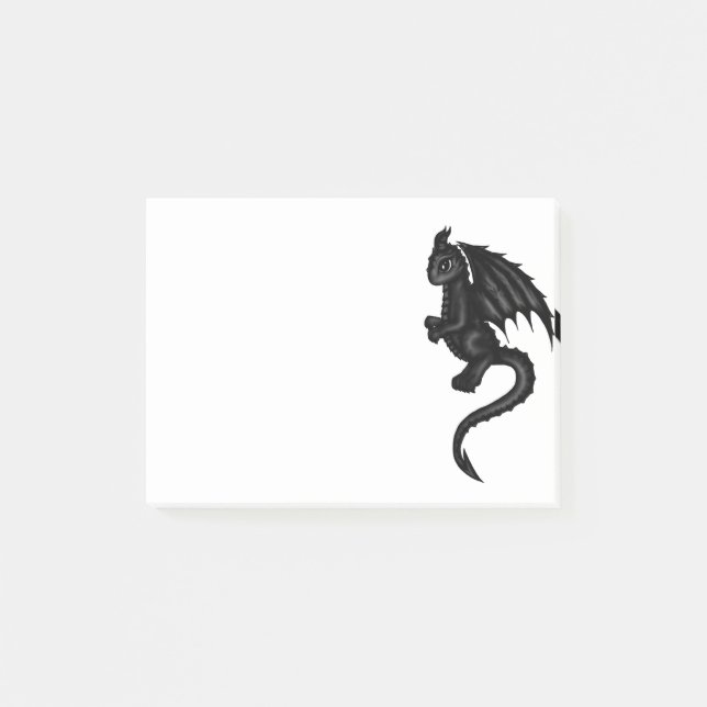 cute black Dragon post it Post-it Notes (Front)