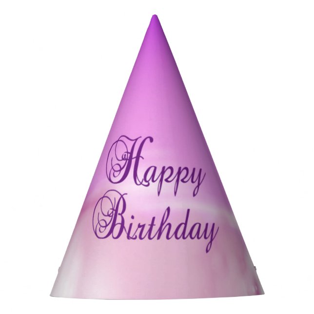Cute Black Fairy Birthday Party Hat (Front)