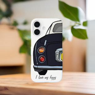 Cute Black Figaro Car Name Figarations iPhone 16 Case