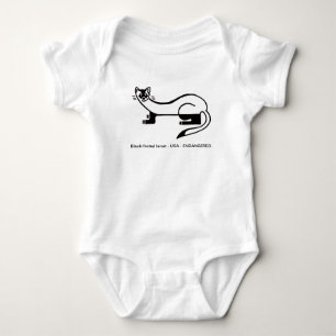 Cute Black-footed FERRET -Animal activist - Baby Bodysuit
