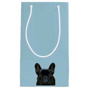 Cute Black French Bulldog Frenchie Photograph: Small Gift Bag