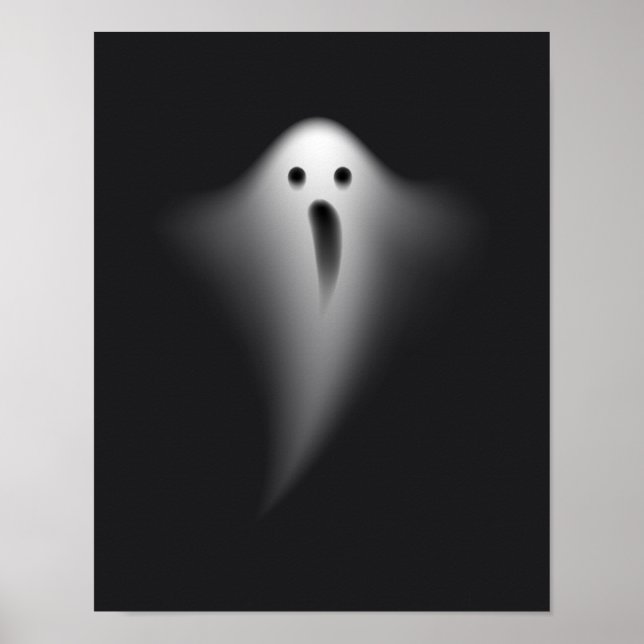 Cute Black Ghost Poster (Front)