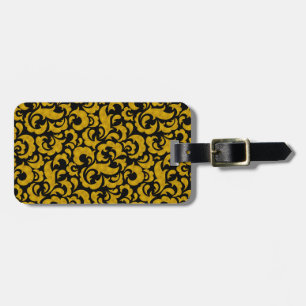 Cute black golden seamless floral patterns Case-Ma Luggage Tag