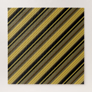 Cute black golden stripes jigsaw puzzle