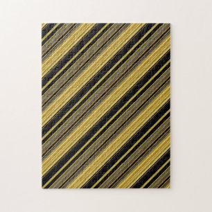 Cute black golden stripes jigsaw puzzle