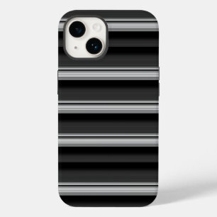 Cute black gray stripes Case-Mate iPhone 14 case