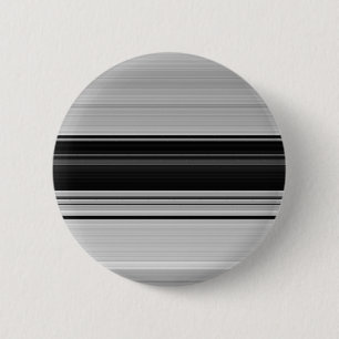 Cute black grey stripes 6 cm round badge
